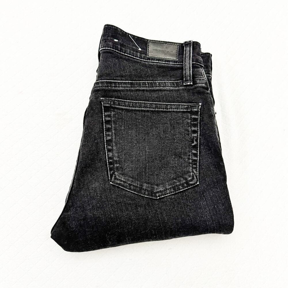 Something Navy Black Charcoal Split Hem Skinny Denim Jeans K5094 Size 25